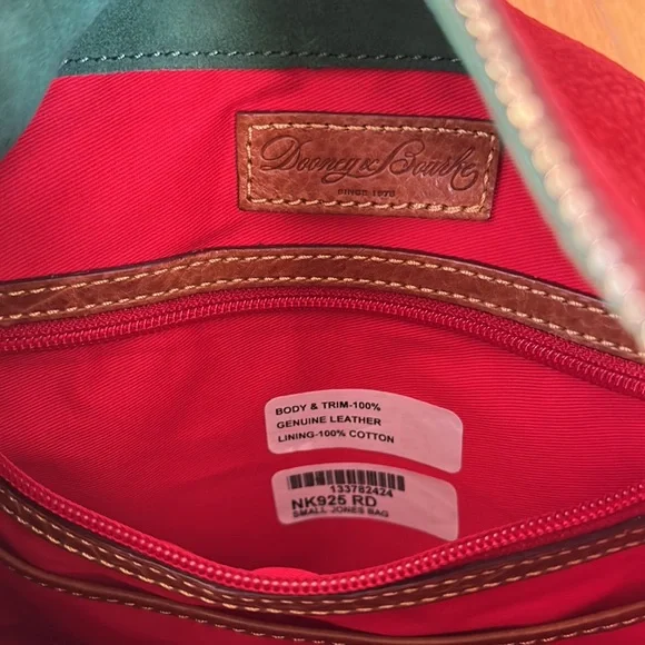 Dooney and Bourke red small jones bag nubuck leather - Picture 7 of 16